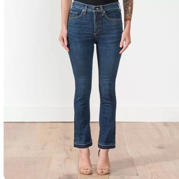 NEW Veronica Beard Carolyn High-Rise Baby Boot Cut Ankle Jeans — SZ 25 / US 0 - Picture 9 of 11